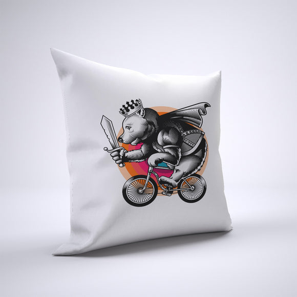 Bear Pillow Cover Case 20in x 20in - Animals On Bike Pillows