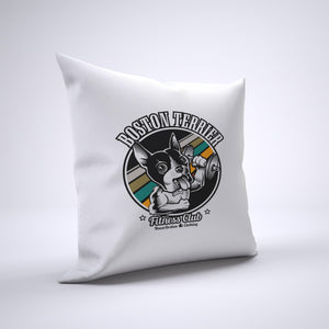 Boston Terrier Pillow Cover Case 20in x 20in - Gym Pillows
