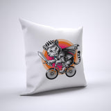 Cat Pillow Cover Case 20in x 20in - Animals On Bike Pillows