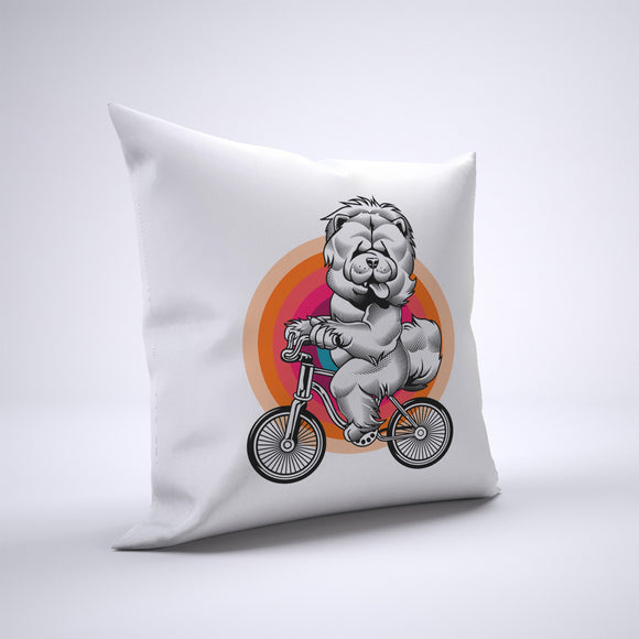 Chow Chow Pillow Cover Case 20in x 20in - Animals On Bike Pillows