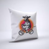 Cow Pillow Cover Case 20in x 20in - Animals On Bike Pillows