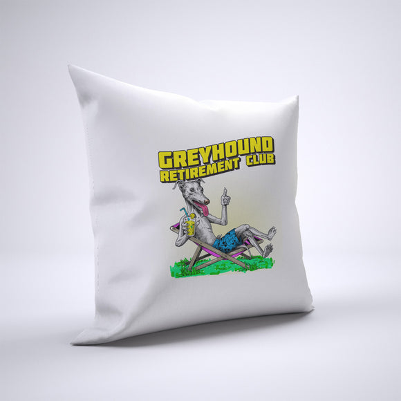 Greyhound Retirement Club Pillow Cover Case 20in x 20in - Funny Pillows