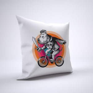 Pit Bull Pillow Cover Case 20in x 20in - Animals On Bike Pillows