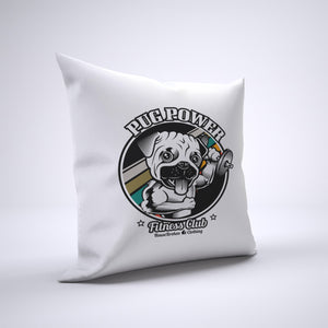 Pug Pillow Cover Case 20in x 20in - Gym Pillows