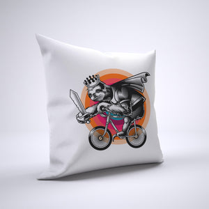 Sloth Pillow Cover Case 20in x 20in - Animals On Bike Pillows
