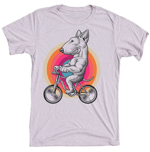 Bull Terrier On Bike Dog Shirt