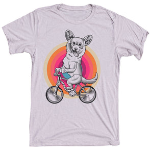 Corgi On Bike Dog Shirt